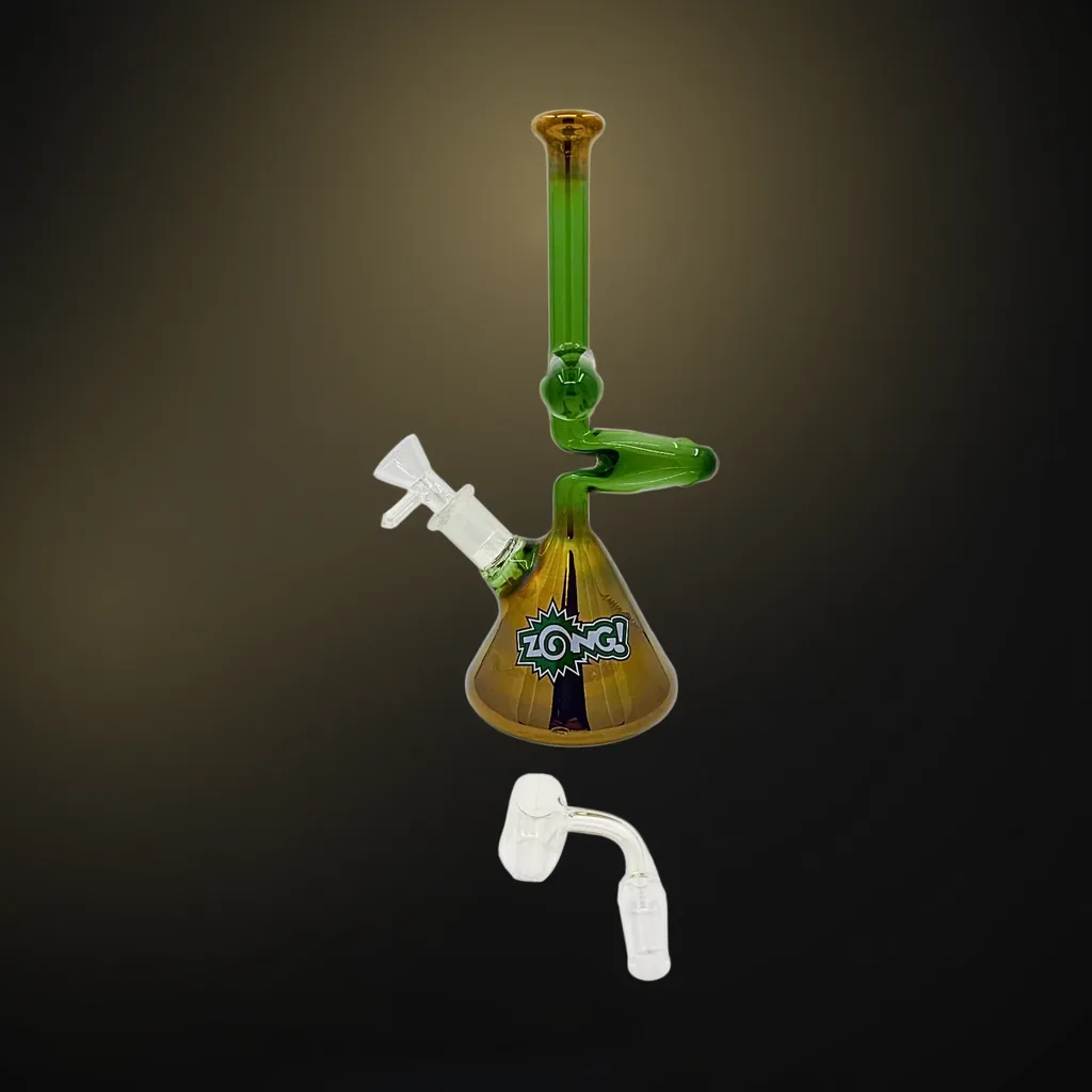 Handcrafted Glass Water Pipe with Zong Neck 19" - #1139 - Image 1