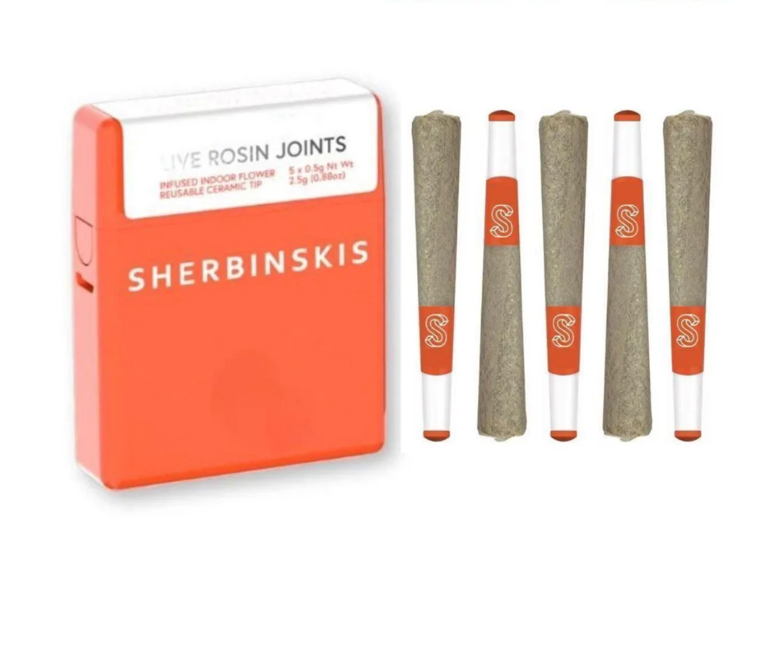 Live Rosin + Diamond Infused Joints - 5 J's x 0.5g ea - Image 1