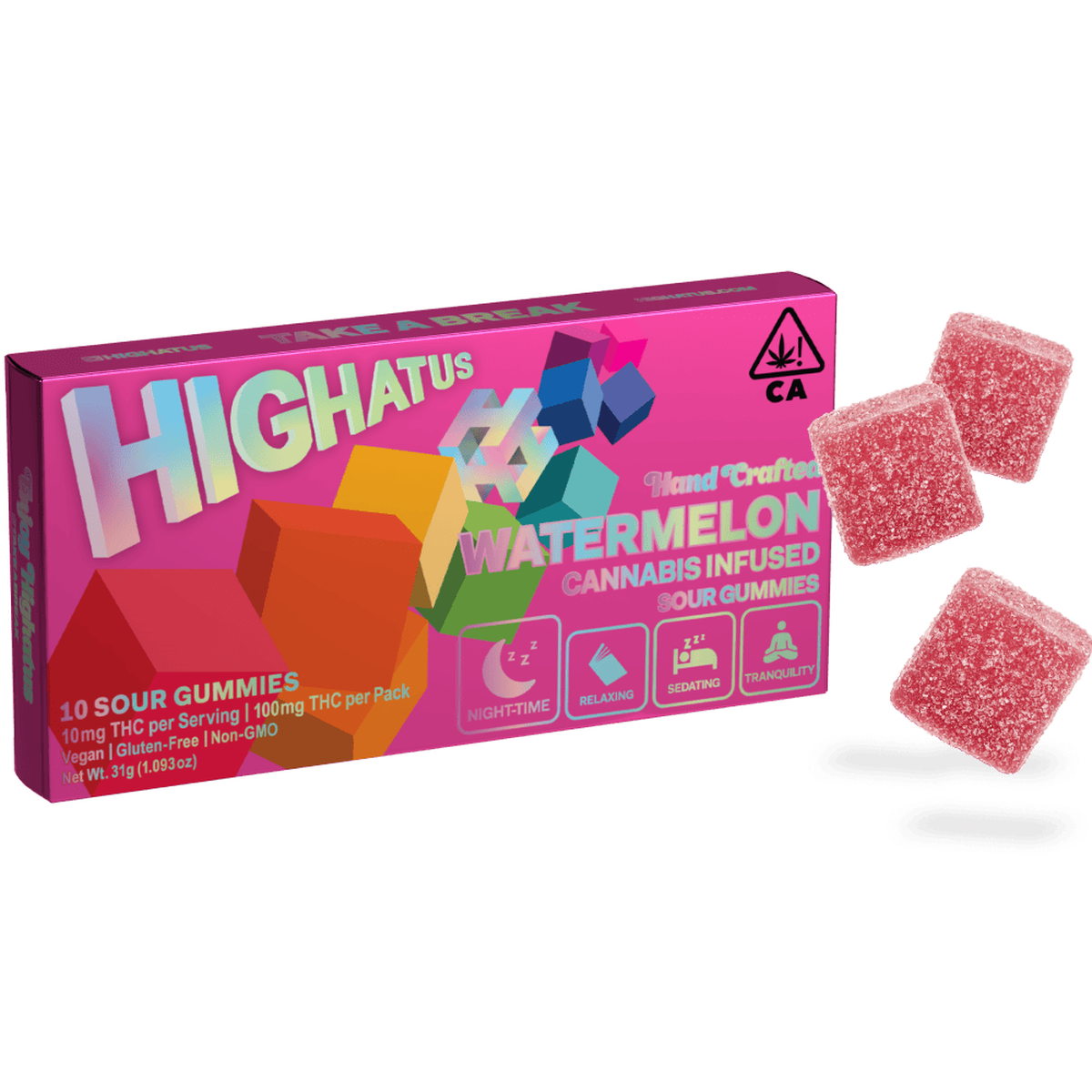 CBX Highatus Sour 100mg THC Gummies
