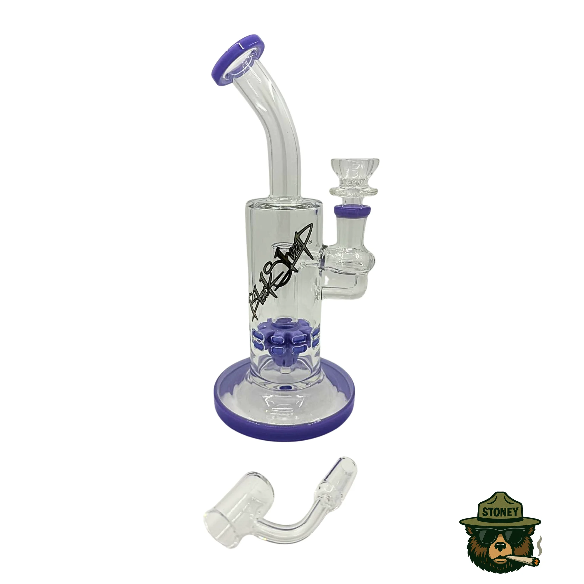 Handcrafted Black Sheep Glass Water Pipe 13” - #1142 - Image 1